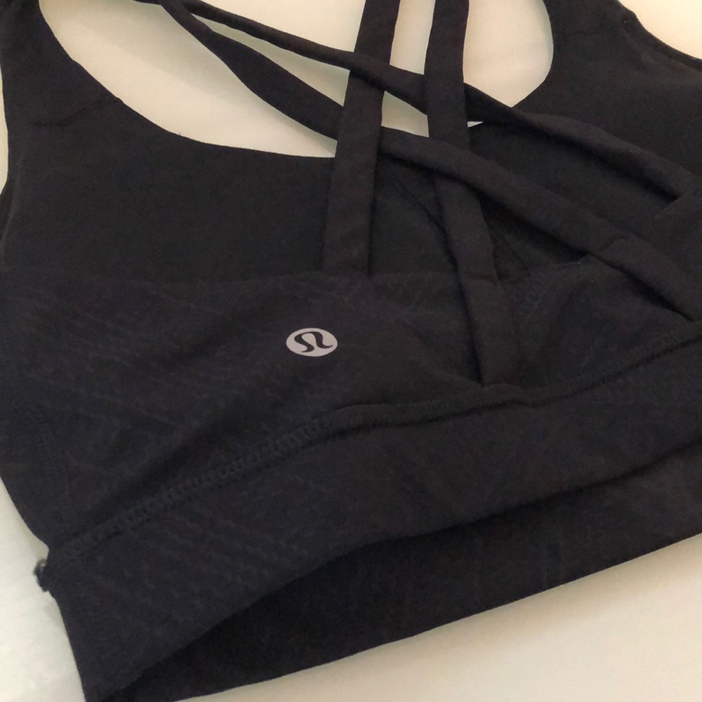 Lululemon Black Strappy Sports Bra
